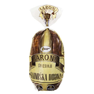 BARONŲ KAIMIŠKA raikyta šviesioji duona, 800 g