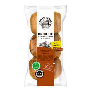 Plėšomos bandelės BRIOCHE BIRŽŲ DUONA Su cinamonu, 150 g