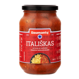 DAUMANTŲ ITALIŠKAS pomidorų padažas makaronams, 440 g