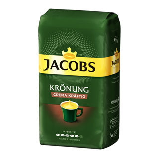 Kavos pupelės JACOBS KRONUNG KRAFTIG, 1 kg