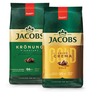 Kavos pupelės JACOBS KRONUNG arba CREMA, 1 kg