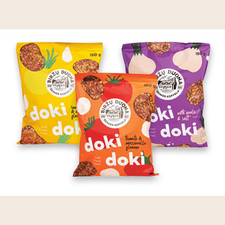 Keptos duonos traškučiai DOKI DOKI (3 rūšių), 150 g