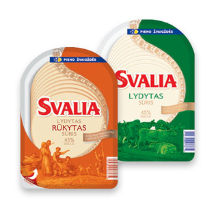 Lydytas arba rūkytas sūris riekutėmis SVALIA, 150 g 