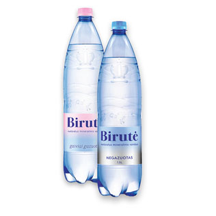 Natūralus mineralinis vanduo BIRUTĖ, 2 rūšių, 1,5 l