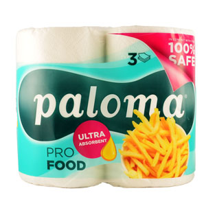 Popieriniai rankšluosčiai PALOMA PROFOOD, 3 sl., 2 vnt./pak.