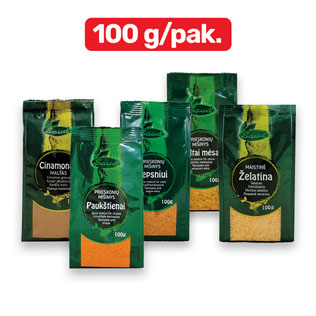 Prieskoniams SAUDA (įv. rūšių), 100 g/pak.