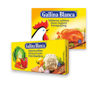 Sultinys GALLINA BLANCA daržovių arba vištienos, 120 g/pak