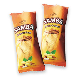 Sveriami vafliai SAMBA PEANUT & COCOA, 1 kg