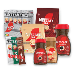 Tirpiajai kavai ir kavos gėrimams NESCAFE (įv. rūšių)