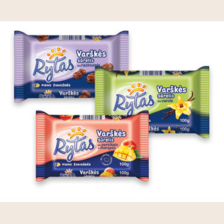 Varškės sūrelis RYTAS (3 rūšių), 100 g