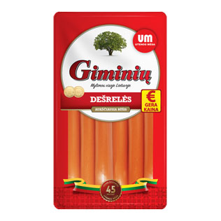 GIMINIŲ virtos dešrelės, a. r., 1 kg