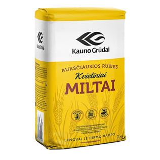 KAUNO GRŪDŲ kvietiniai miltai 550 D, 2 kg