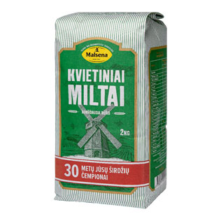 Kvietiniai miltai 550D MALSENA, 2 kg