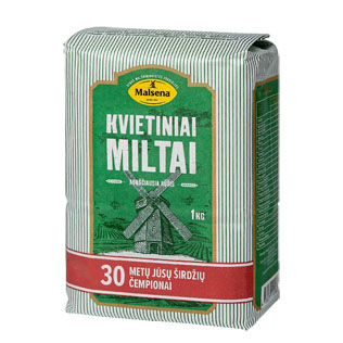 Kvietiniai miltai 550D MALSENA, 1 kg