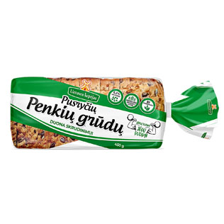 PUSRYČIŲ PENKIŲ GRŪDŲ duona skrudinimui, 450 g