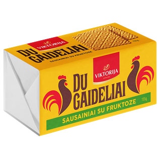 Sausainiai DU GAIDELIAI su fruktoze, 180 g