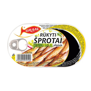 Rūkyti šprotai aliejuje GRAAL, 170 g